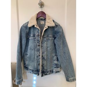 Gap shearling lined denim jacket